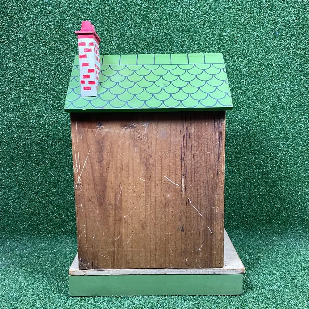 Antique Converse Wooden Dollhouse Lithograph 2 Story Porch Early 1900s Toy 13